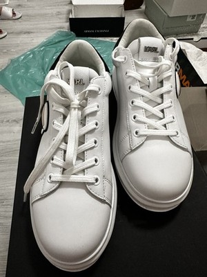 KARL LAGERFELD Schuhe  Sneaker Gr.41 weiß LEDER Neuwertig   