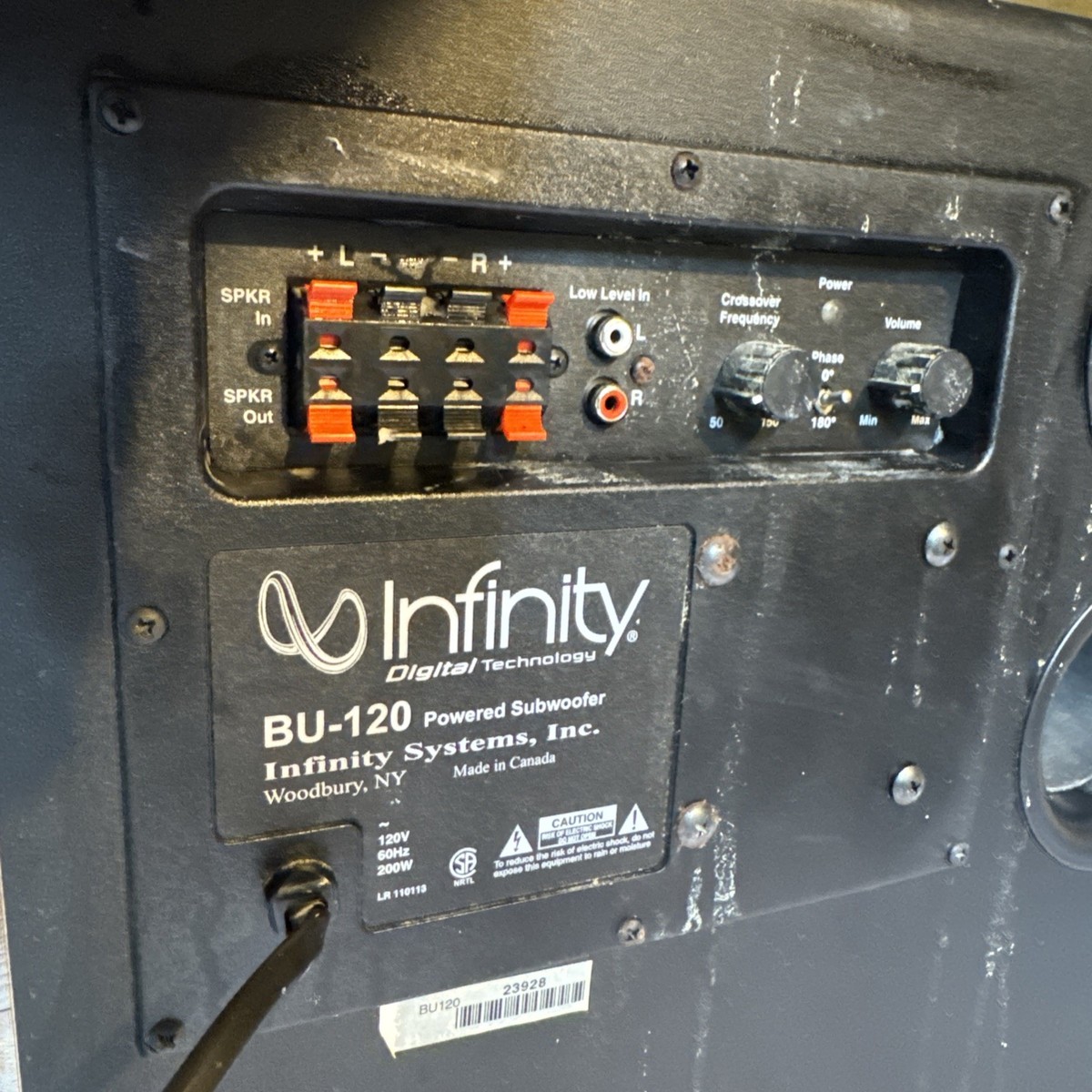 infinity BU-2 ウーファー Infinity BU-2 Powered Subwoofer for sale online | eBay
