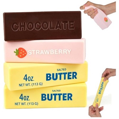 Squishy Toys Butter Cheese Erdbeere Schokolade Anti Stress Spielzeug Kinder E...