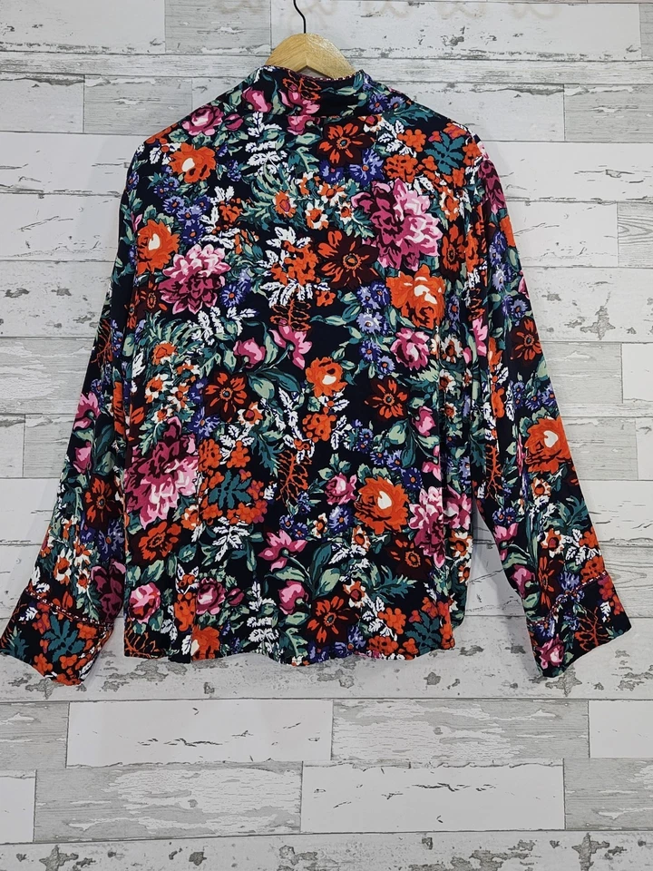 Camisa Anthropologie Floreat Abotonada Manga Larga Floral Grande Boho Foto 4 de 4