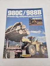 Vintage Caterpillar Brochure 980C 988B Log Loaders