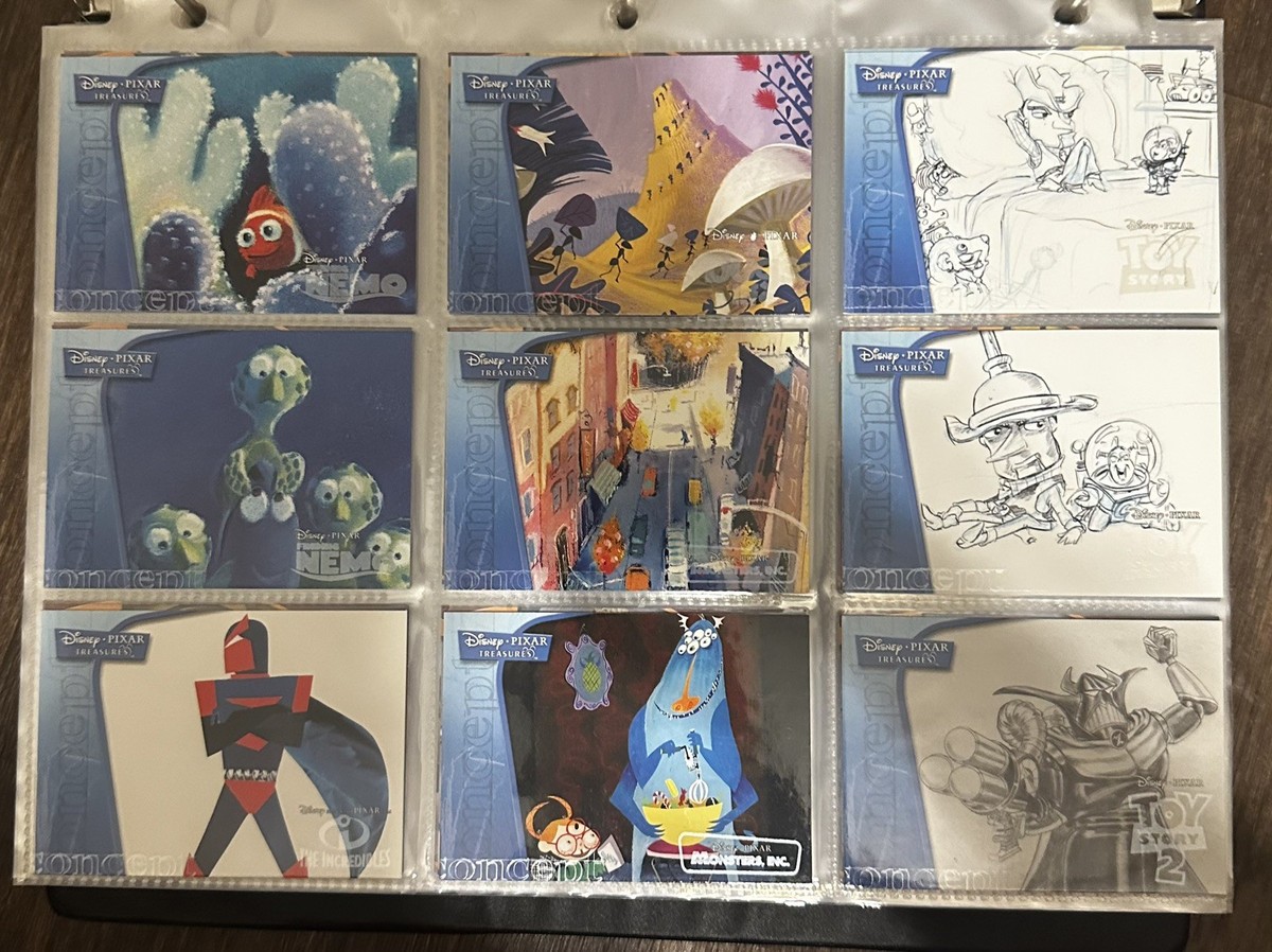 2004 Disney Pixar Treasures complete trading card set with inserts
