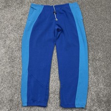 Vintage Nike Pants Women Medium Blue Sweatpants Joggers 80s 90s Wide Baggy USA