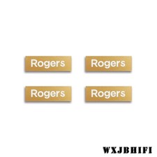 Rogers Speaker Grill Logo Badge Aluminum 30.2mm 1.19" X9.5mm 0.37" gold