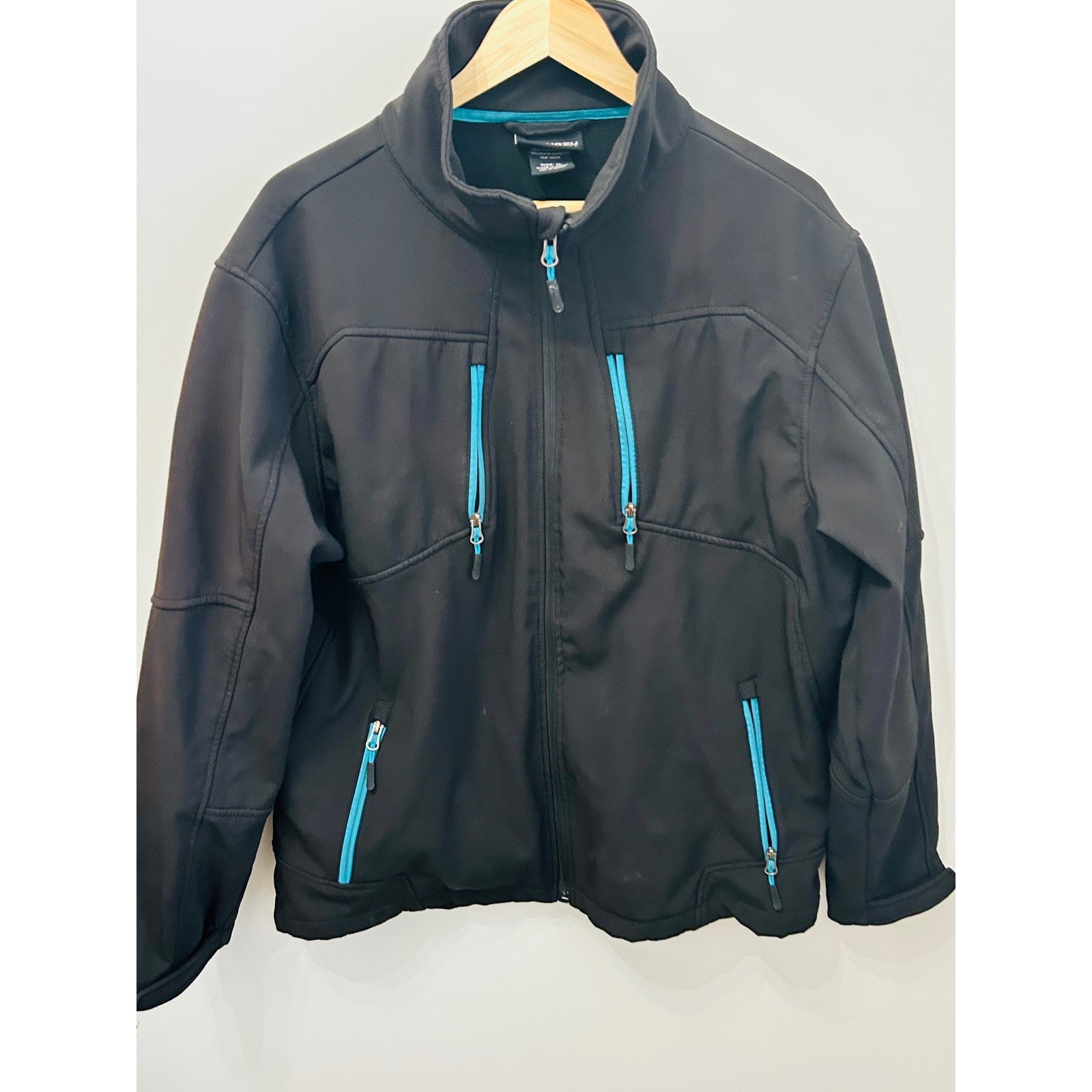 Snozu Performance Men Black Softshell Jacket Teal… - image 2