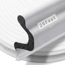 26 Feet Long Reach Door Weather Stripping Door Seal Strip, New Upgraded V-Shaped