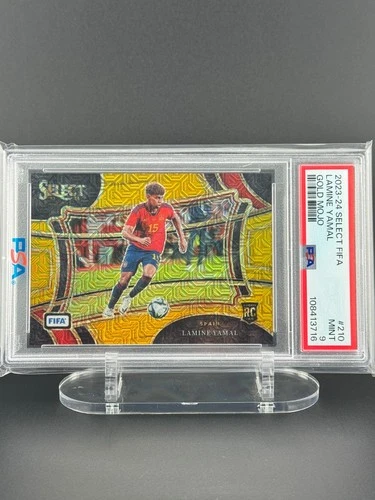Lamine Yamal 2023 Select FIFA Field Level Gold Mojo 4/10 PSA 9
