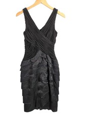 Sangria Sheath Dress Womens 4 Black Cocktail Party Sleeveless V-Neck Form Fit
