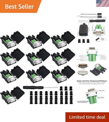 10PCS Solder-Free DB9 Breakout Connector Module for Seamless Device Connections