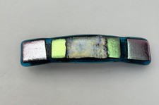 Vintage Handmade Fused Dichroic Glass Hair Barrette Glass Art France
