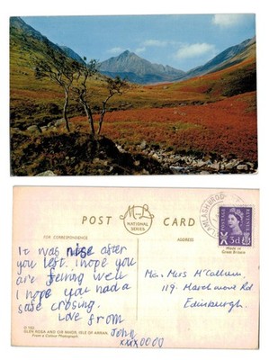 Postkarte - Glen Rosa und Cir Mhor Insel Arran Schottland VERSCHICKT