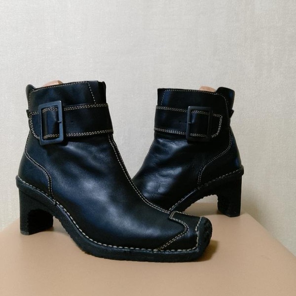 Women Camel Active Boots Black Leather 40