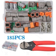 For Deutsch DT Connectors Plug Kit 185pcs With / No Crimp Tool Auto Automotive