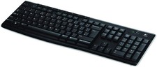 Logitech K270 2.4 GHz Wireless Keyboard Black 8 Multimedia Keys for PC, Laptop