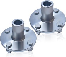 4" x 4" Go-Kart Live Axle Hub with 1" to 3/4" Step-Down - 1/4" Keyed Shaft, 8 In