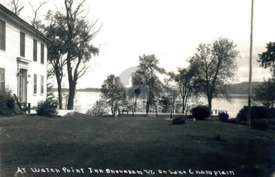 Watch Point Inn Shoreham VT Vermont  Lake Champlain 2 RPPC Photo Postcard COPY