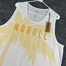 NoBull Tank Top Mens XL Yellow Miami Sleeveless CrossFit Workout Run Lift New