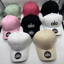 New Alo Yoga Off-Duty Cap /White Black letters Unisex Adjustable Hat