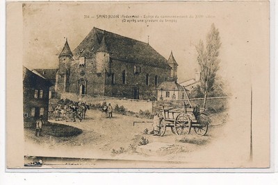 JUFIN: Kirche Anfang 17. Jahrhundert (nach einer Gravur des t
