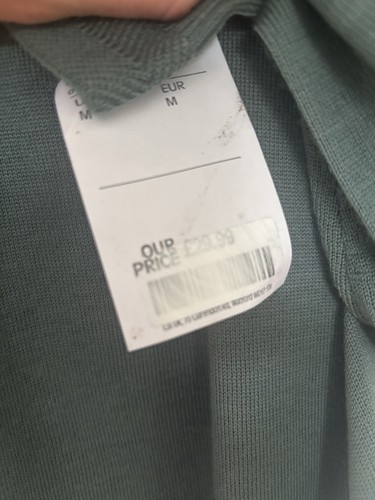 BNWT Mens Skovde Green Merino Wool Quarter Zip Size M - Picture 6 of 8