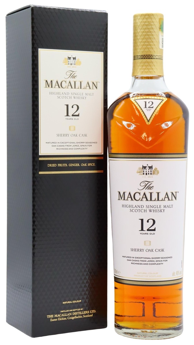 Macallan - Sherry Oak Highland Single Malt 12 year old Whisky 70cl