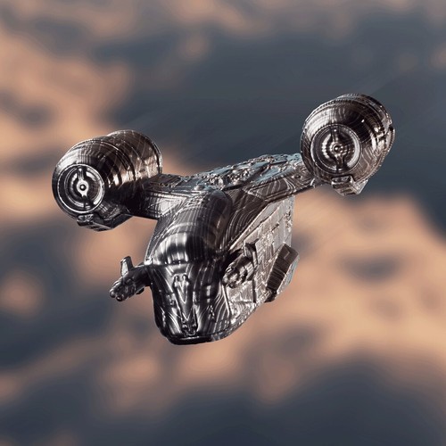 Hot Wheels 2022 Star Wars Mandalorian Razor Crest Camtono SDCC - Imagen 4 de 5