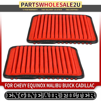 2pcs High Performance Engine Air Filter for Chevrolet Pontiac Cadillac Saturn