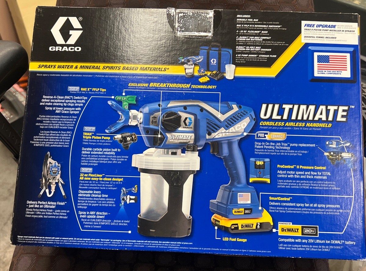 Graco 17N164 Cordless Handheld Airless Sprayer 755652390121|