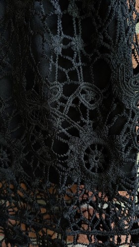Rue Plus Rock 3x Blumen Häkel Fransen dunkel Fee Whimsigoth stimmungsvoll Boho Hippie - Bild 3 von 6