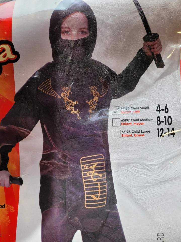  Disfraz de Halloween Ninja para niño talla 4-6  Foto 2 de 4