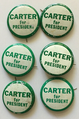 / Presidential Campaign Button xmas 1976 Jimmy Carter/Walter Mondale 4" X-Large / Presidential Campaign Button xmas 1976 Jimmy Carter/Walter Mondale 4" X-Large