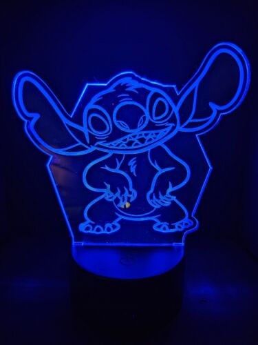 Disney Stitch 3D LED Night Light 16 Color Changing Acrylic Decor W/Remote - Picture 7 of 11