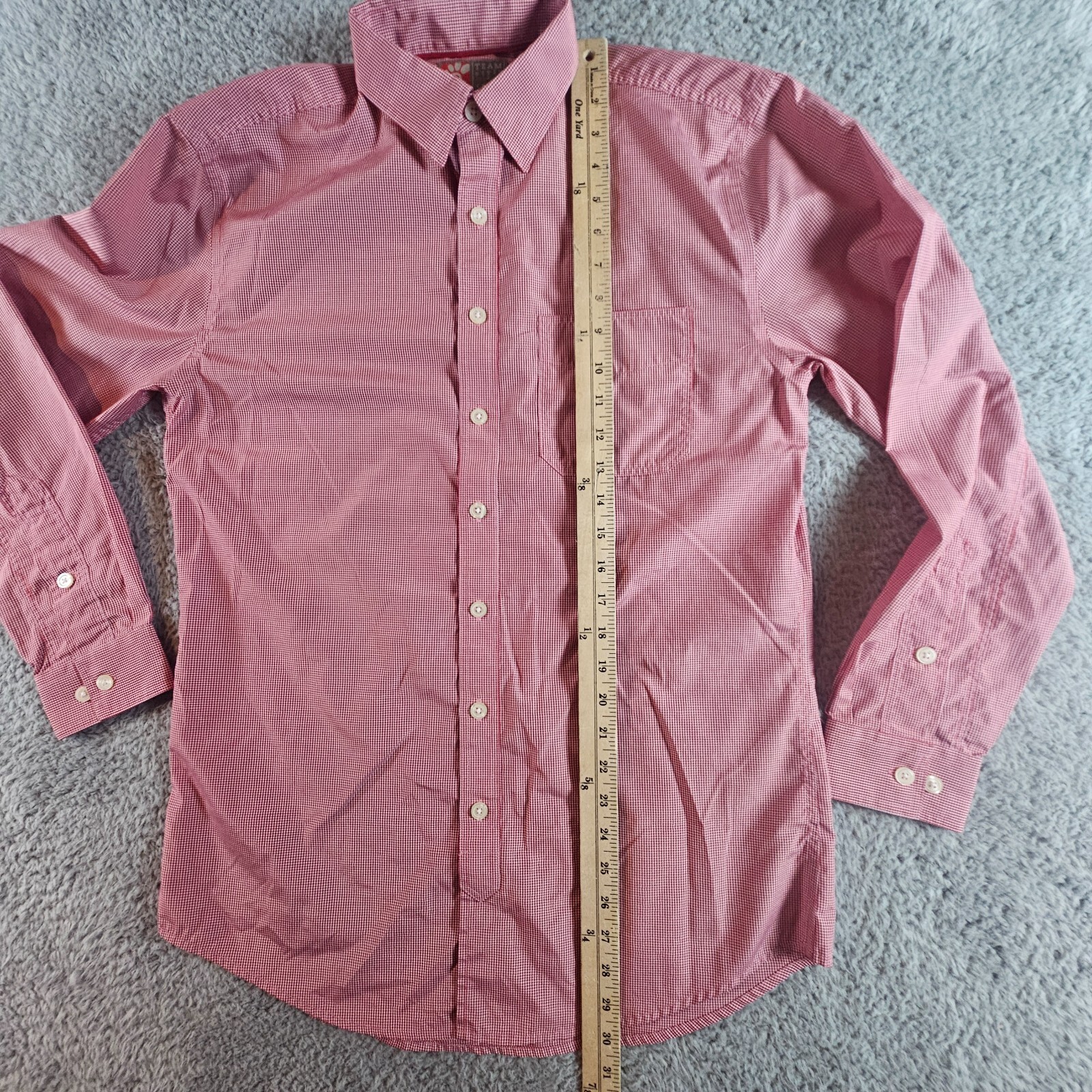 Chik Fil A Shirt Mens Small Red Gingham Check Buttoned Uniform Employee Manager