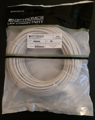 CAT6A U/UTP Ethernet Kabel RJ45 Grau Netzwerk Patchkabel LSZH Optronics 20M Neu in OVP