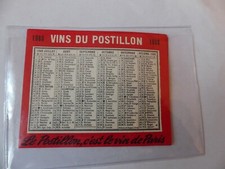 CALENDRIER VINS DU POSTILLON 1960