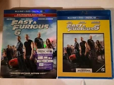 New Fast & Furious 6 (Blu-ray/DVD/Digital, 2 Discs, 2013) Extended W/ Slipcover 