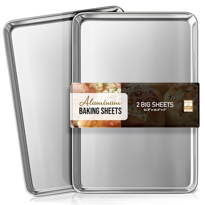 Eatex Aluminum Baking Sheet Set 2 ack Cookie Sheet Set 21� x 15� Large Baking