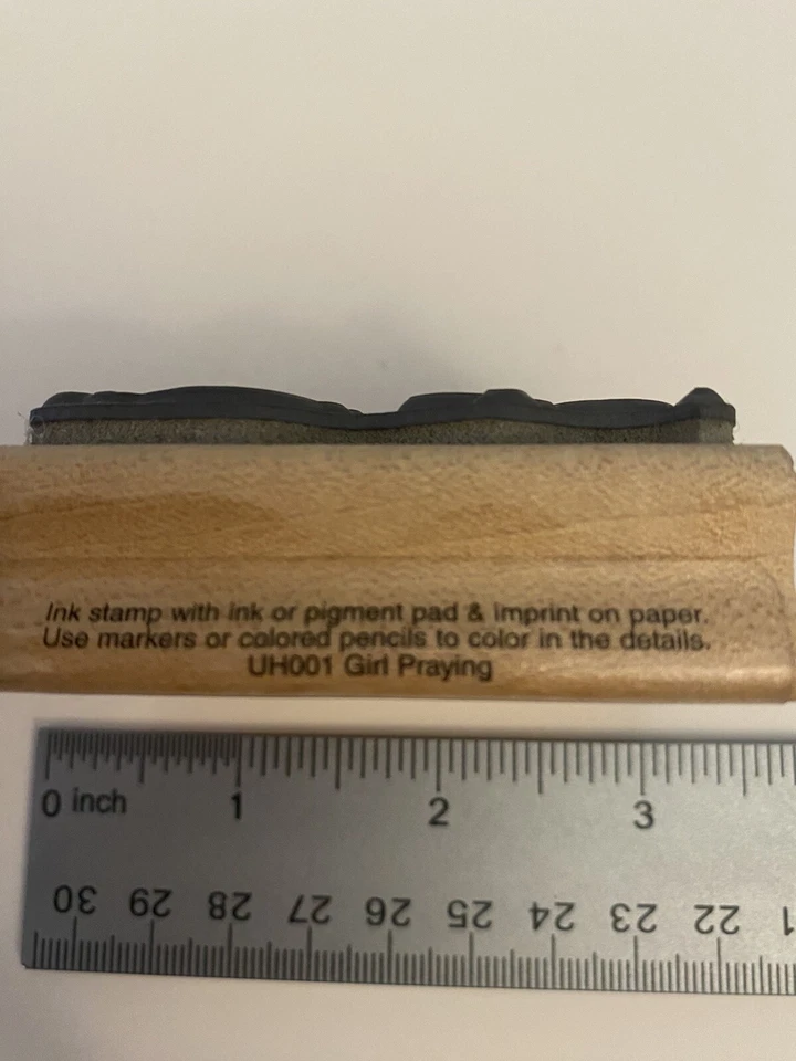 Штамп резиновый Stampendous Precious Moments UH001 Girl Praying деревянный смонтированный RS26 - Изображение 4 из 4