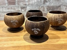4 X Malibu Rum Coconut Cup Mug Vessel Pina Colada Man Cave 
