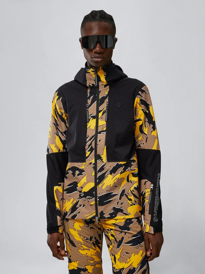 J. Lindeberg Men's Summit Softshell Jacket AMOW06670 Yellow Multi