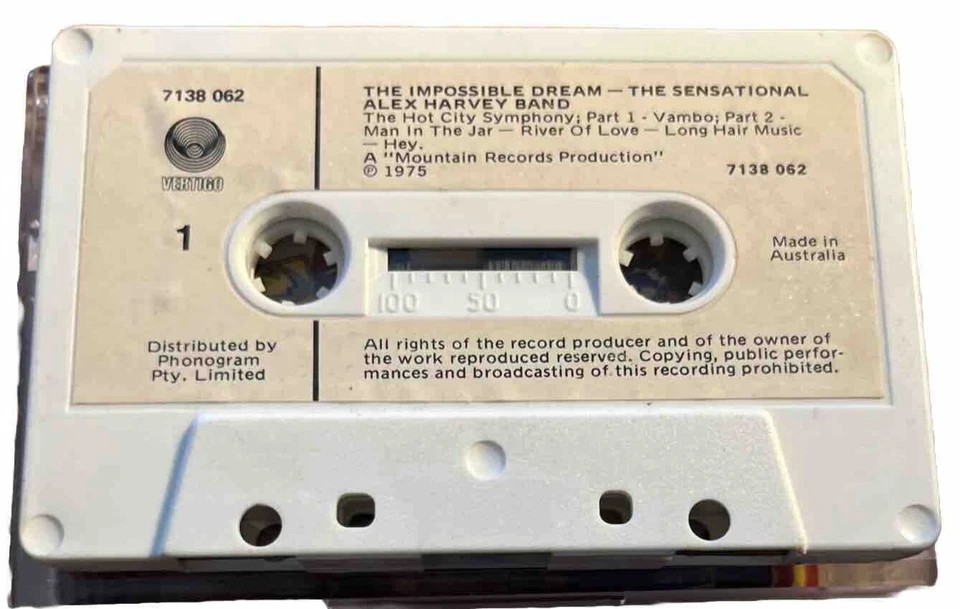 The Impossible Dream The Sensational Alex Harvey Band Cassette Tape - Image 2 of 4