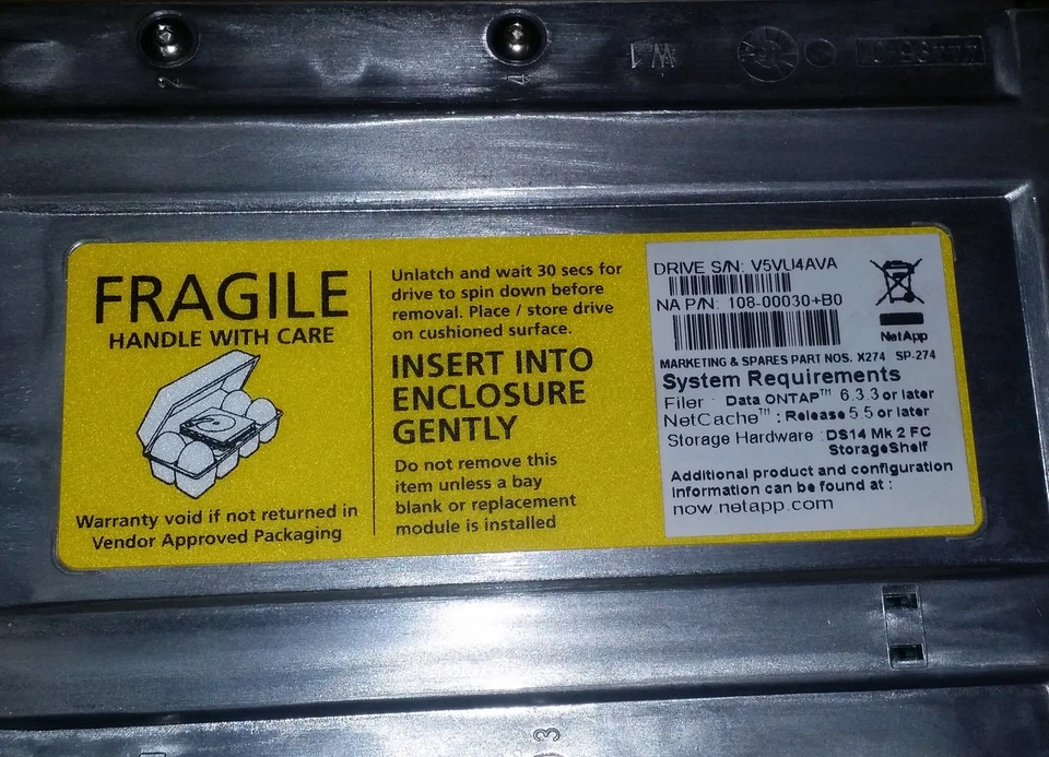 2 x NetApp 17R6348 HUS103014FLF210 147GB 10K Fiber HD HDA REV A w/Tray108-00030 - Image 3 of 3