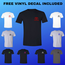 Toyota T-Shirt Chest Logo Tundra Tacoma Scion Supra 4 Runner with FREE DECAL