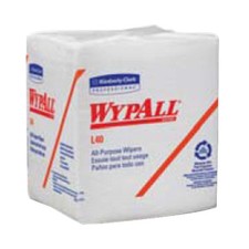 Kimberly-Clark 05701 WypAll L40 Quarter-Fold Wipers 12.5" L x 12" W 18 Pack/Case