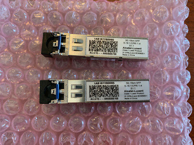 Lot of (12) Alcatel Lucent 1AB187280065, SFPs, (Six of what is shown in photos)
