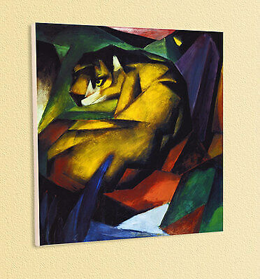 BLUE RIDER POSTER 42x48cm by FRANZ MARC THE TIGER 11 mounted on plate - Picture 1 of 1