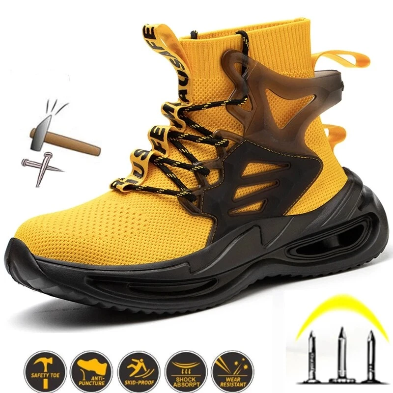 Men Work Safety Boots Indestructible Steel Toe Shoes Anti-puncture Sneaker
Opens in a new window or