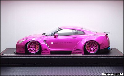 ミニカー Make up 1:43 R35 LBWK 1/43 MakeUp LIBERTY WALK GTR Type2 White / Blue - LB-ONLINE