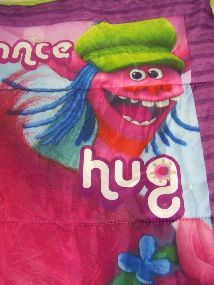 Saco de dormir DreamWorks Trolls pijamada camping niñas jóvenes 28x56 Foto 2 de 4