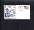 NAPAKIAK,ALASKA FIRST DAY OF POSTAL SERVICE 5/1961 COVER LETTER & STAMP